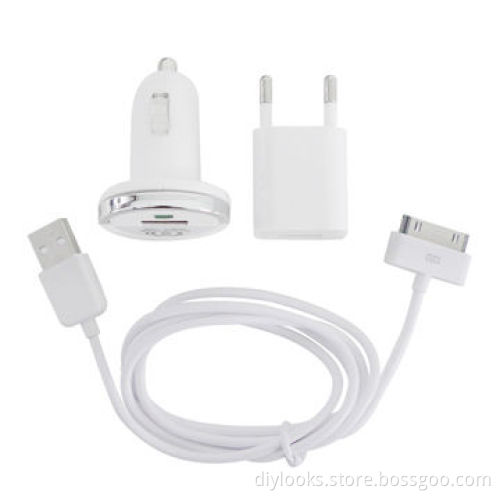 3-in-1 (EU Plug Home Charger + Car Charger + USB Cable) Travel Kit for iPhone 4/4S, iPhone 3GS/3